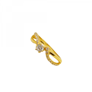 Anillo oro 18k y circones