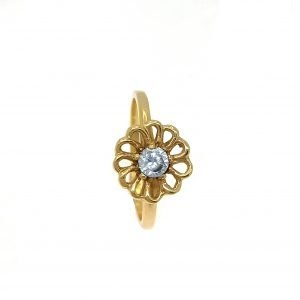 Anillo oro 18k y circon