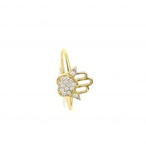 Anillo oro 18k circones