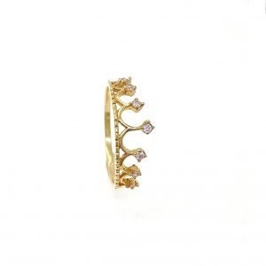 Anillo oro 18k  y circones
