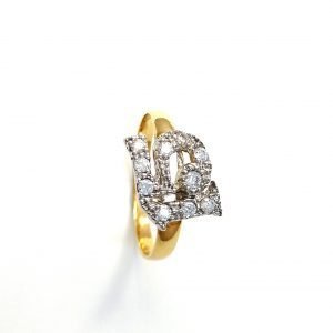 Anillo oro 18k  y circones