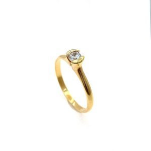 Anillo oro 18k y circon