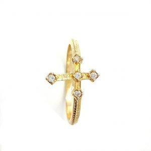 Anillo oro 18k y circon