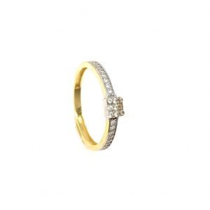 Anillo oro 18k y circones