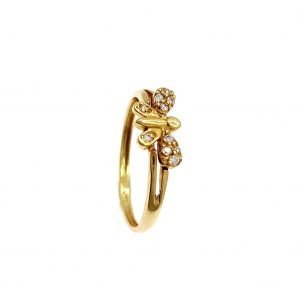 Anillo oro 18k y circones