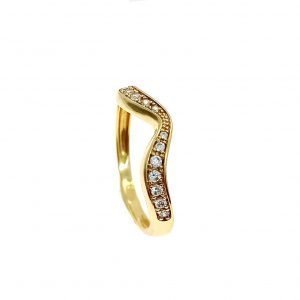 Anillo oro 18k y circones