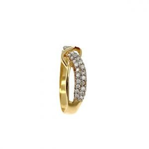 Anillo oro 18k y circones