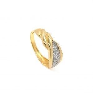 Anillo oro 18k y circones