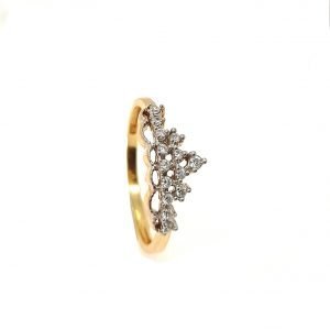 Anillo oro 18k y circones