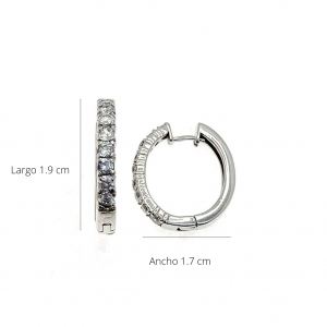 Candongas oro 18k y circones