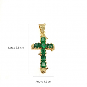 Dije oro 18k y esmeraldas