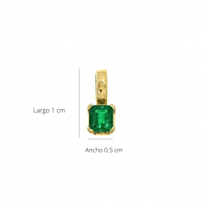 Dije oro 18k y esmeralda