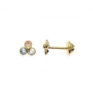 Topos oro 18k y circones