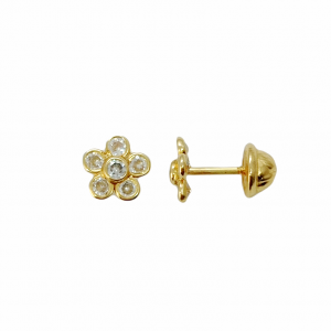 Topos oro 18k y circones