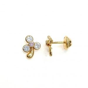 Topos oro 18k y circones