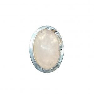 Anillo plata y piedra natural ovalo