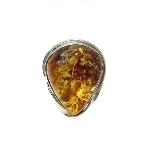 Anillo plata y ambar