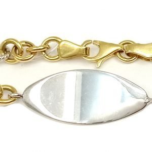 Pulsera 2 oros 18k