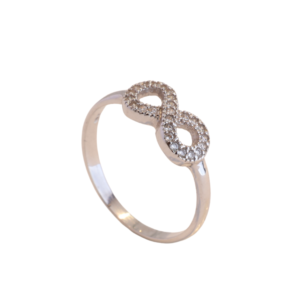 Anillo Oro Blanco 18k y Circones