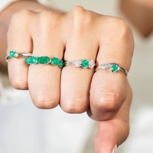 Anillo Plata Esmeralda