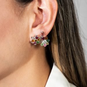 Topos Plata Turmalina de Colores