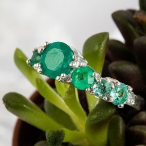 Anillo Plata Esmeralda