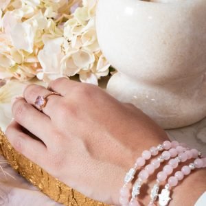 Pulsera Plata Mano Hamsa y Macrame