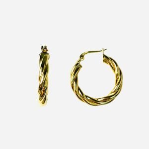 Candongas Oro 18k Trenza