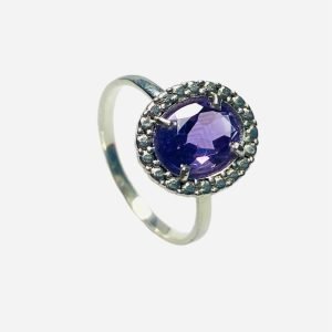Anillo Plata Amatista