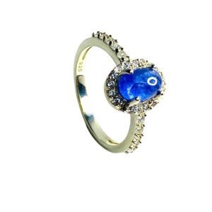Anillo Plata Tanzanita y Circones