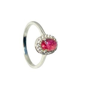 Anillo Plata Turmalina Rosa
