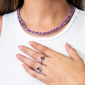 Gargantilla Plata Amatista