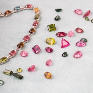 Pulsera Plata Turmalina de Colores