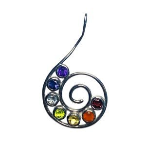 Dije Plata Piedras Naturales