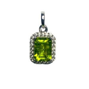 Dije Plata Peridot y Circones