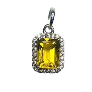 Dije Plata Citrino con Circones