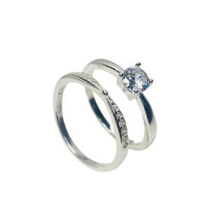 Argolla y Pisa Argolla Plata Cintillo Circones