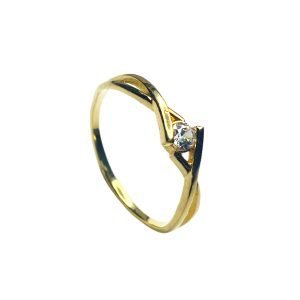 Anillo Oro 18k Circon 4mm