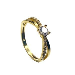 Anillo Oro 18k Circon 5mm