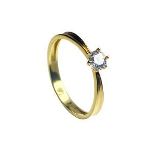 Anillo Solitario Oro 18k Circon